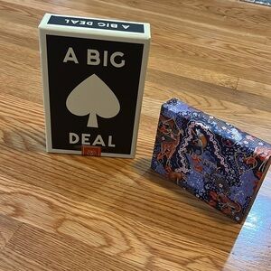 Anthropologie 2 Decks of Cards: A Big Deal & Liberty Maxine Playing Card Set NIB